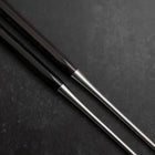 Moribashi Chopsticks Stainless Ebony Handle 180mm with Ebony Sheath and Storage Pouch-[Musashi]-[Japanese-Kitchen-Knives]