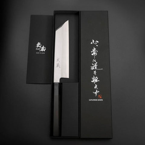 Mukimono Blue Steel #2 Kasumi Buffalo Ebony Handle 170mm (6.7”)