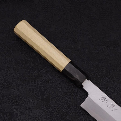 Mukimono White Steel #2 Kasumi Mango de Magnolia con Cuerno de Búfalo 180mm