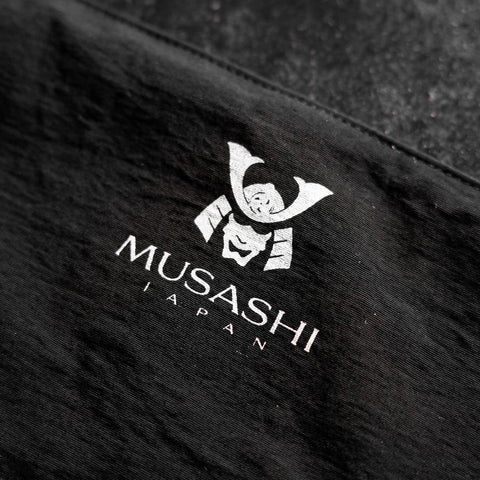 Musashi Japanese Style Kitchen Knife Roll Black Flower 2 Pockets Handmade-[Musashi]-[Japanese-Kitchen-Knives]