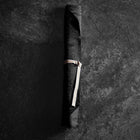 Musashi Japanese Style Kitchen Knife Roll Black Flower 2 Pockets Handmade-[Musashi]-[Japanese-Kitchen-Knives]