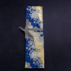 Musashi Japanese Style Kitchen Knife Roll Blue-Golden Sakura River 1 Pockets Handmade-[Musashi]-[Japanese-Kitchen-Knives]