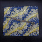 Musashi Japanese Style Kitchen Knife Roll Blue-Golden Sakura River 4 Pockets Handmade-[Musashi]-[Japanese-Kitchen-Knives]