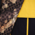 Musashi Japanese Style Kitchen Knife Roll Gold Sakura&Fan 4 Pockets Handmade-[Musashi]-[Japanese-Kitchen-Knives]