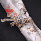 Musashi Japanese Style Kitchen Knife Roll Koi-White 4 Pockets Handmade-[Musashi]-[Japanese-Kitchen-Knives]