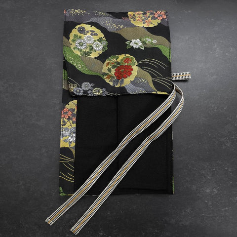 Musashi Japanese Style Kitchen Knife Roll Michi-naga Yukiwamon 1 Pocket Handmade-[Musashi]-[Japanese-Kitchen-Knives]