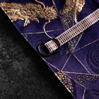 Musashi Japanese Style Kitchen Knife Roll Navy Golden Dragon 2 Pockets Handmade-[Musashi]-[Japanese-Kitchen-Knives]