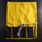 Musashi Japanese Style Kitchen Knife Roll Navy Golden Dragon 4 Pockets Handmade-[Musashi]-[Japanese-Kitchen-Knives]