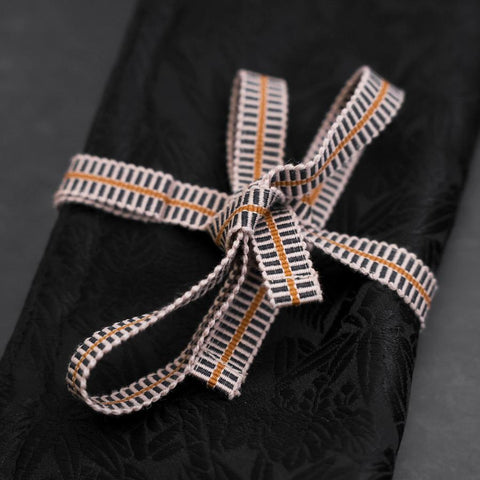 Musashi Japanese Style Kitchen Knife Roll Phoenix Black 1 Pocket Handmade-[Musashi]-[Japanese-Kitchen-Knives]