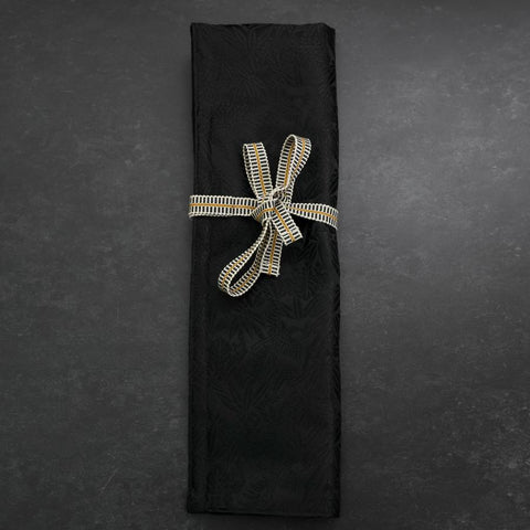 Musashi Japanese Style Kitchen Knife Roll Phoenix Black 1 Pocket Handmade-[Musashi]-[Japanese-Kitchen-Knives]