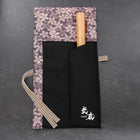 Musashi Japanese Style Kitchen Knife Roll Purple Sakura 1 Pocket Handmade-[Musashi]-[Japanese-Kitchen-Knives]