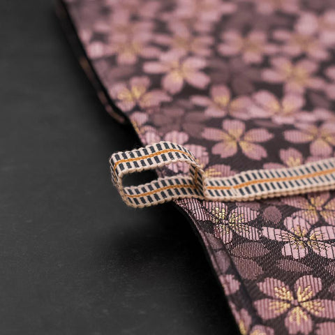 Musashi Japanese Style Kitchen Knife Roll Purple Sakura 1 Pocket Handmade-[Musashi]-[Japanese-Kitchen-Knives]