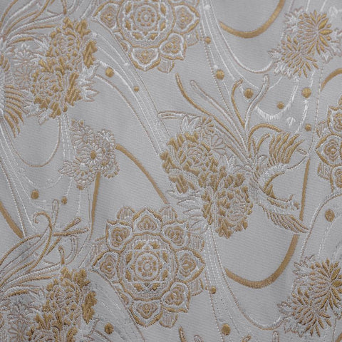 Musashi Japanese Style Kitchen Knife Roll White-Golden Phoenix 4 Pockets Handmade-[Musashi]-[Japanese-Kitchen-Knives]