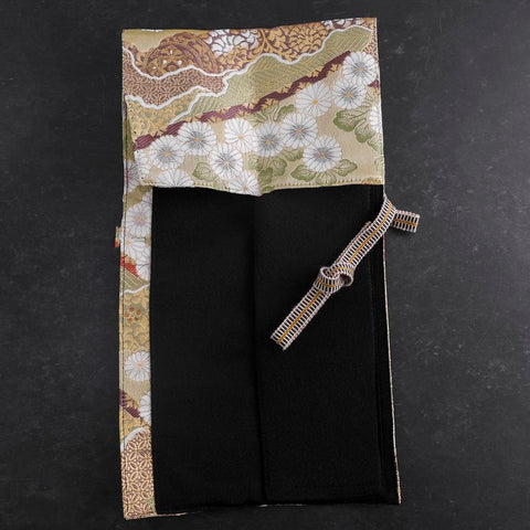 Musashi Japanese Style Kitchen Knife Roll Yamagata Kikkamon Rikyu 1 Pocket Handmade-[Musashi]-[Japanese-Kitchen-Knives]
