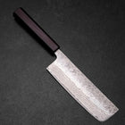 Nakiri 440C Nashiji Damascus Purple Urushi Handle 165mm (6.5”)-[Musashi]-[Japanese-Kitchen-Knives]