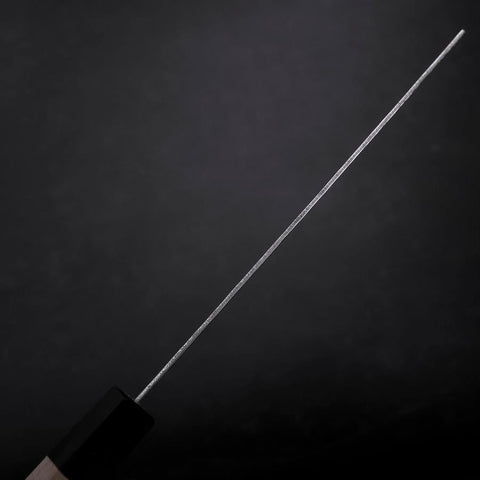 Nakiri AUS-10 Mirror Tsuchime Damascus Buffalo Magnolia Handle 165mm (6.5”)-[Musashi]-[Japanese-Kitchen-Knives]