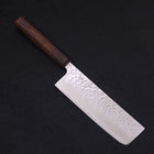 Nakiri AUS-10 Mirror Tsuchime Damascus Sumi Urushi Handle 165mm-[Musashi]-[Japanese-Kitchen-Knives]