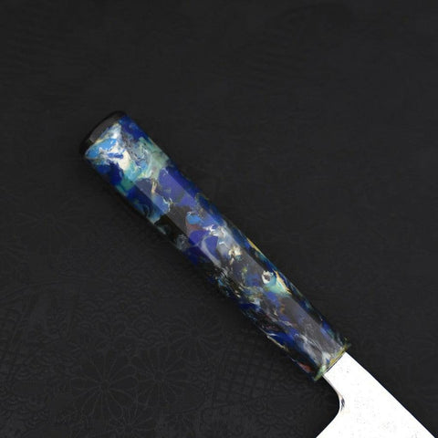 Nakiri AUS-10 Nashiji Damascus Ocean Fireworks Handle 165mm-[Musashi]-[Japanese-Kitchen-Knives]