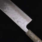 Nakiri AUS-10 Nashiji Damascus Ocean White Blue Handle 165mm (6.5”)-[Musashi]-[Japanese-Kitchen-Knives]