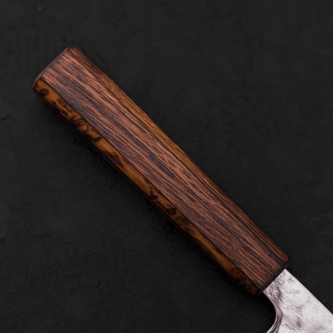 Nakiri AUS-10 Nashiji Damascus Sumi Urushi Handle 165mm-[Musashi]-[Japanese-Kitchen-Knives]