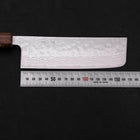 Nakiri AUS-10 Nashiji Damascus Sumi Urushi Handle 165mm-[Musashi]-[Japanese-Kitchen-Knives]