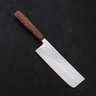 Nakiri AUS-10 Nashiji Damascus Sumi Urushi Handle 165mm-[Musashi]-[Japanese-Kitchen-Knives]