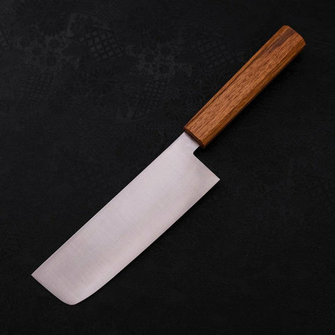 Nakiri AUS-10 Polished Oak Handle 165mm-[Musashi]-[Japanese-Kitchen-Knives]