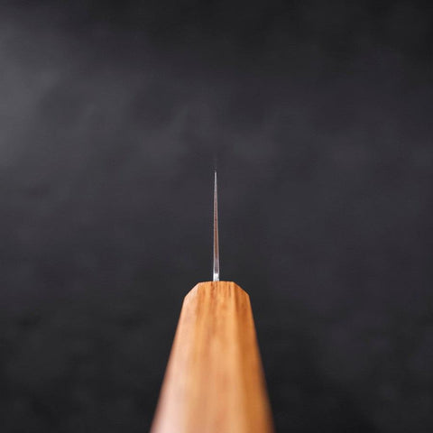 Nakiri AUS-10 Polished Oak Handle 165mm-[Musashi]-[Japanese-Kitchen-Knives]