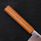 Nakiri AUS-10 Polished Oak Handle 165mm-[Musashi]-[Japanese-Kitchen-Knives]