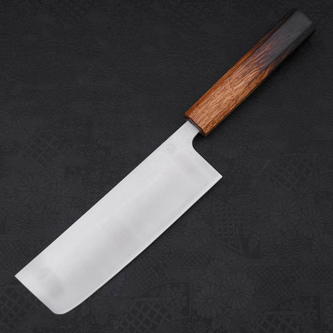 Nakiri AUS-10 Polished Yaki-Urushi Handle 165mm-[Musashi]-[Japanese-Kitchen-Knives]