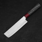 Nakiri AUS-10 Tsuchime Damascus Cherry Handle 165mm-[Musashi]-[Japanese-Kitchen-Knives]