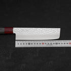 Nakiri AUS-10 Tsuchime Damascus Cherry Handle 165mm-[Musashi]-[Japanese-Kitchen-Knives]