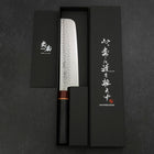 Nakiri AUS-10 Tsuchime Damascus Cherry Handle 180mm-[Musashi]-[Japanese-Kitchen-Knives]