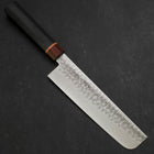Nakiri AUS-10 Tsuchime Damascus Cherry Handle 180mm-[Musashi]-[Japanese-Kitchen-Knives]