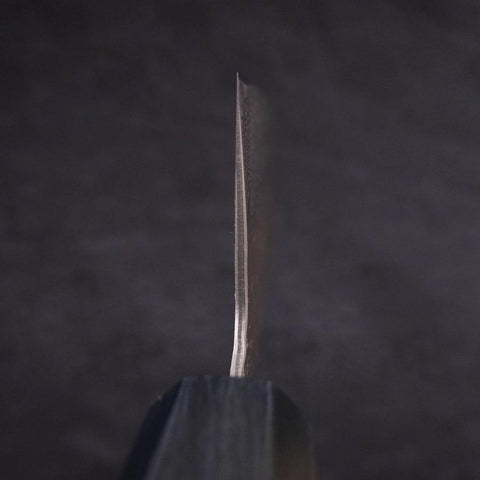 Nakiri AUS-10 Tsuchime Damascus Dark-Blue Urushi Handle 165mm-[Musashi]-[Japanese-Kitchen-Knives]