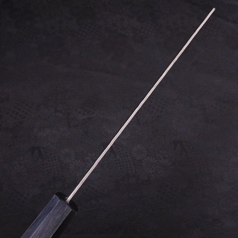 Nakiri AUS-10 Tsuchime Damascus Dark-Blue Urushi Handle 165mm-[Musashi]-[Japanese-Kitchen-Knives]