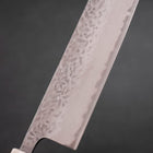 Nakiri AUS-10 Tsuchime Damascus Ocean Black White Gold Handle 165mm-[Musashi]-[Japanese-Kitchen-Knives]