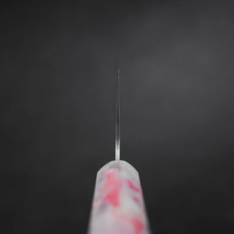 Nakiri AUS-10 Tsuchime Damascus Ocean Sakura Rose Gold Handle 165mm-[Musashi]-[Japanese-Kitchen-Knives]