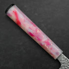 Nakiri AUS-10 Tsuchime Damascus Ocean Sakura Rose Gold Handle 165mm-[Musashi]-[Japanese-Kitchen-Knives]