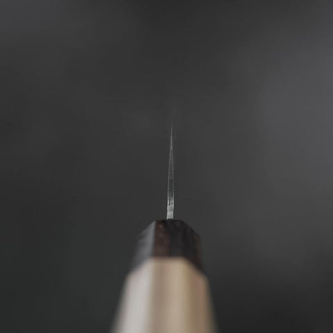 Nakiri AUS-10 Tsuchime Damascus Shitan Walnut Handle 165mm-[Musashi]-[Japanese-Kitchen-Knives]