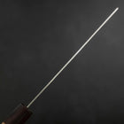 Nakiri AUS-10 Tsuchime Damascus Shitan Walnut Handle 165mm-[Musashi]-[Japanese-Kitchen-Knives]