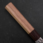 Nakiri AUS-10 Tsuchime Damascus Shitan Walnut Handle 165mm-[Musashi]-[Japanese-Kitchen-Knives]