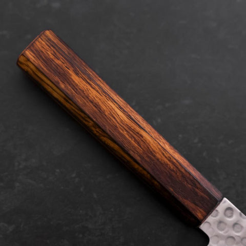 Nakiri AUS-10 Tsuchime Damascus Sumi Urushi Handle 165mm-[Musashi]-[Japanese-Kitchen-Knives]