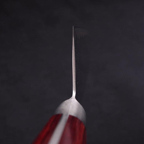 Nakiri AUS-10 Wave Damascus Western Red Handle 165mm-[Musashi]-[Japanese-Kitchen-Knives]