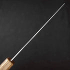 Nakiri AUS-8 Polished Oak Handle 165mm-[Musashi]-[Japanese-Kitchen-Knives]