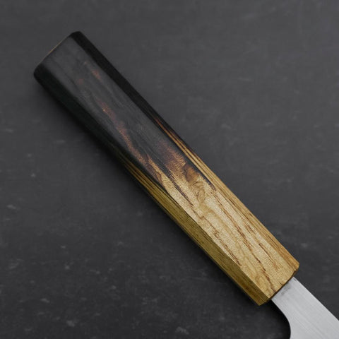 Nakiri AUS-8 Polished Yaki Urushi Handle 165mm-[Musashi]-[Japanese-Kitchen-Knives]