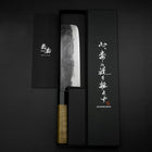 Nakiri Blue Steel #1 Kurouchi Buffalo Magnolia Handle 165mm-[Musashi]-[Japanese-Kitchen-Knives]