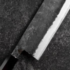 Nakiri Blue Steel #2 Kurouchi Buffalo Walnut Handle 165mm-[Musashi]-[Japanese-Kitchen-Knives]