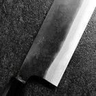 Nakiri Blue Steel #2 Kurouchi Damascus Buffalo Magnolia Handle 165mm (6.5”)-[Musashi]-[Japanese-Kitchen-Knives]