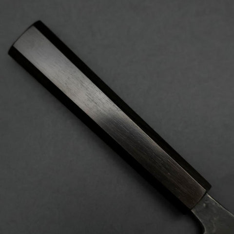 Nakiri Blue Steel #2 Kurouchi Ebony Handle 170mm-[Musashi]-[Japanese-Kitchen-Knives]
